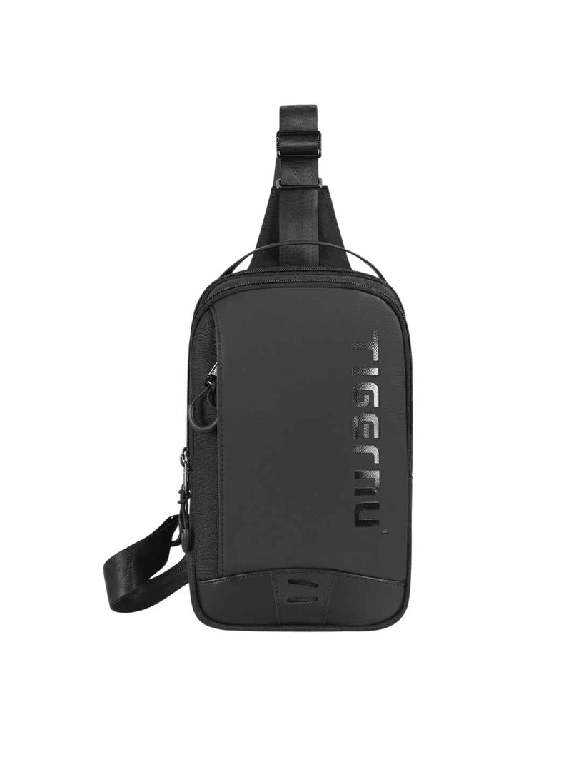 Tigernu Chest Bag For Men, Lightweight And Durable Men Shoulder Bag, Waterproof Mens Tactical Sling Bag, Utility Crossbody Chest Bag For Cycling Hiking Camping, (1pc, Black) - Image 1