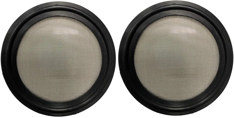 DR.COMPONENT 2" Sanitary Tri-Clamp Gaskets (Pack of 2), Bonded Type Screen (#100 Mesh/ 149 μm) Gaskets, Black Viton - Image 2