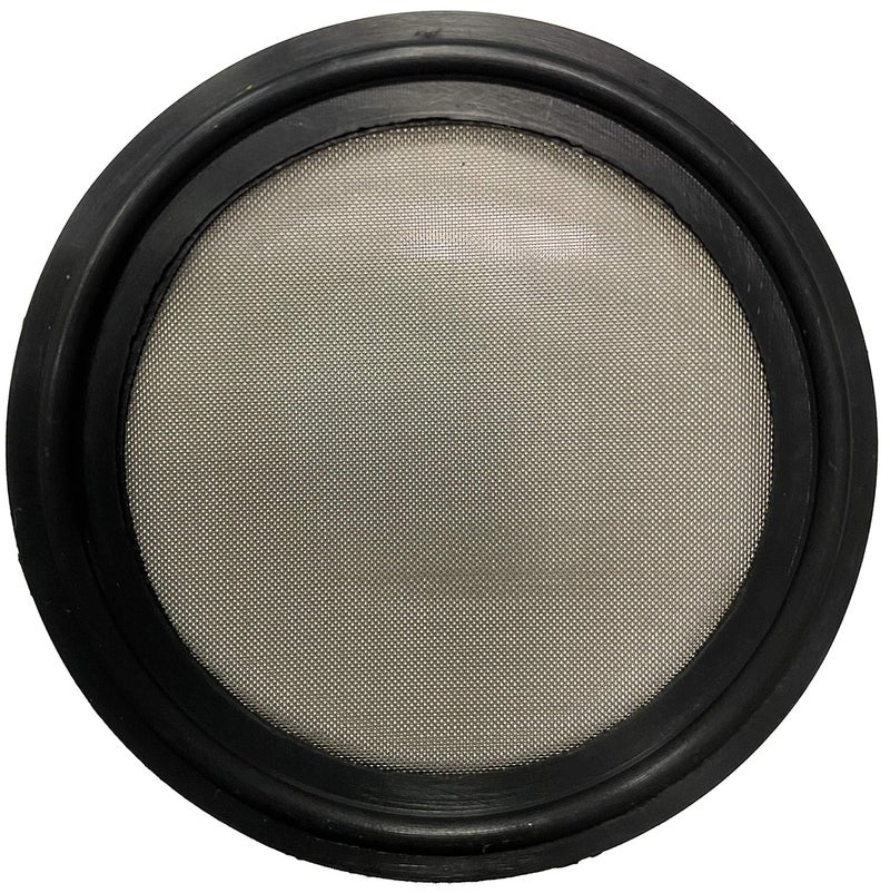 DR.COMPONENT 2" Sanitary Tri-Clamp Gaskets (Pack of 2), Bonded Type Screen (#100 Mesh/ 149 μm) Gaskets, Black Viton - Image 1