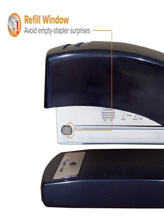 Bostitch Office Desktop Stapler Value Pack, 20 Sheet Capacity, Opens for Tacking, includes 5,000 Staples & Staple Remover, Black - Image 4