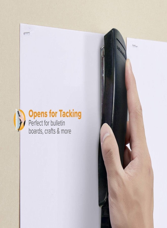 Bostitch Office Desktop Stapler Value Pack, 20 Sheet Capacity, Opens for Tacking, includes 5,000 Staples & Staple Remover, Black - Image 3