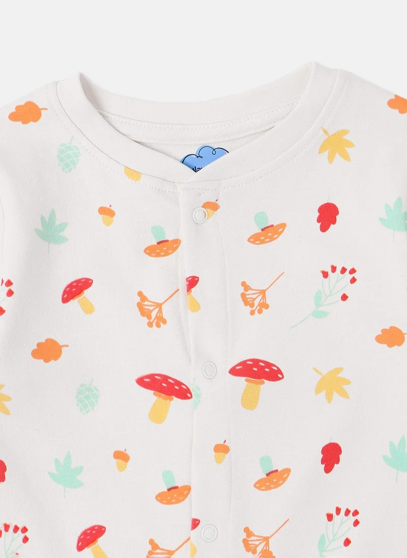 Nautinati Nautinati Infants Premium Cotton Graphic Printed Pack of 2 Sleepsuits