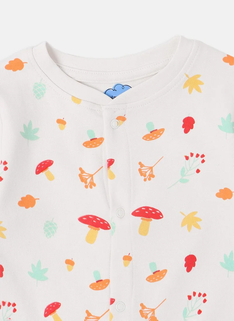 Nautinati Nautinati Infants Premium Cotton Graphic Printed Pack of 2 Sleepsuits