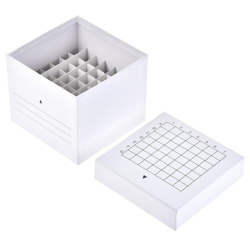 uxcell Centrifuge Tube Freezer Storage Box 49-Well Cardboard Holder White for 10ml 18mm Dia Micro Centrifuge Tubes - Image 5