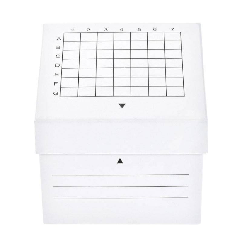 uxcell Centrifuge Tube Freezer Storage Box 49-Well Cardboard Holder White for 10ml 18mm Dia Micro Centrifuge Tubes - Image 4