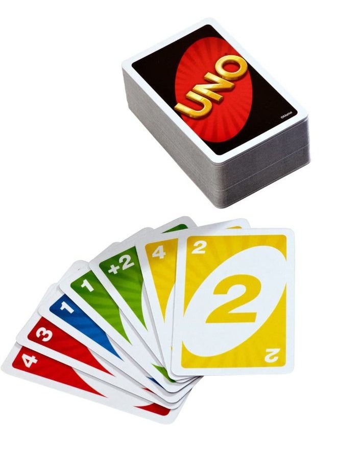 Deluxe - UNO Deluxe Card Game for with 108 Card Deck in Storage Iron Box, Kid Teen & Adult Game Night for 2 to 10 Players, Family Game for Camping and Travel  for 7 Year Olds and Up - Image 1