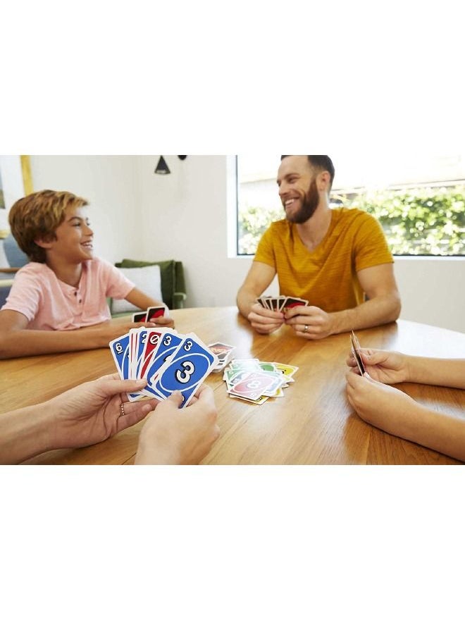 Deluxe - UNO Deluxe Card Game for with 108 Card Deck in Storage Iron Box, Kid Teen & Adult Game Night for 2 to 10 Players, Family Game for Camping and Travel  for 7 Year Olds and Up - Image 1