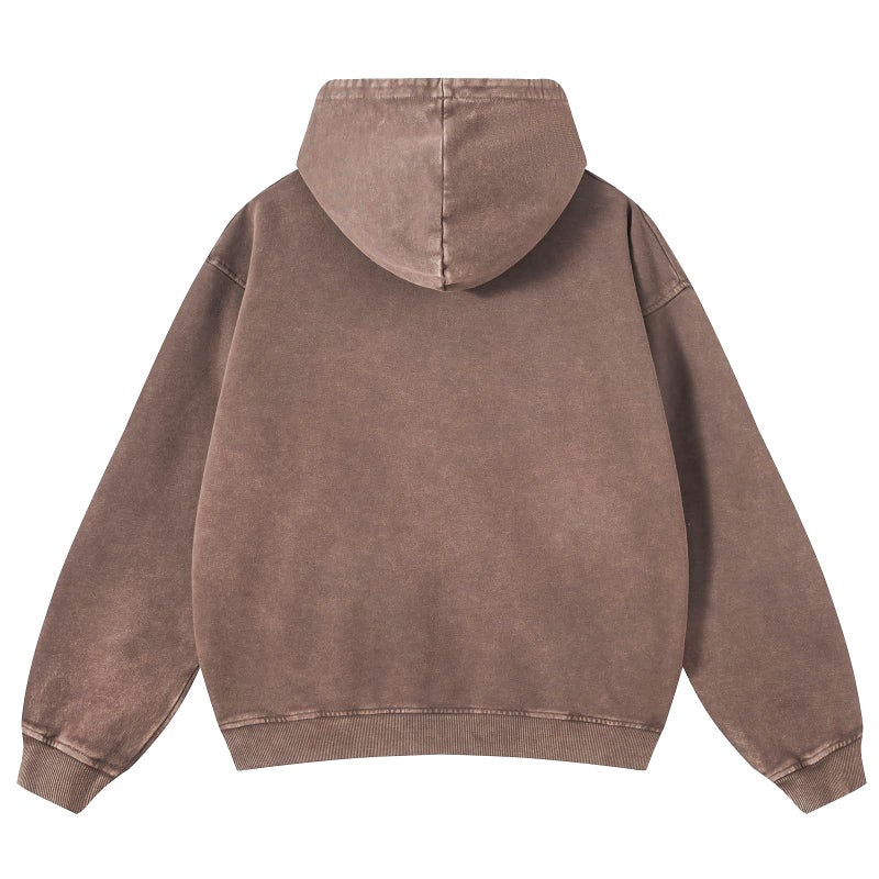 KEEPSHOWING Mens Oversized Hoodies Vintage Hoodie Couples Pullover Acid Wash Hoodies for Men Streetwear Sweatshirts(Coffee(hooded) L) - Image 3