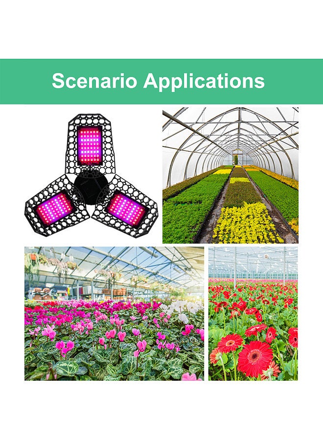 Generic LED Plant Grow Light Foldable Red and Blue Spectrum Plant Light Triple Leaf Trellis Nursery Grow Lights  - Image 4