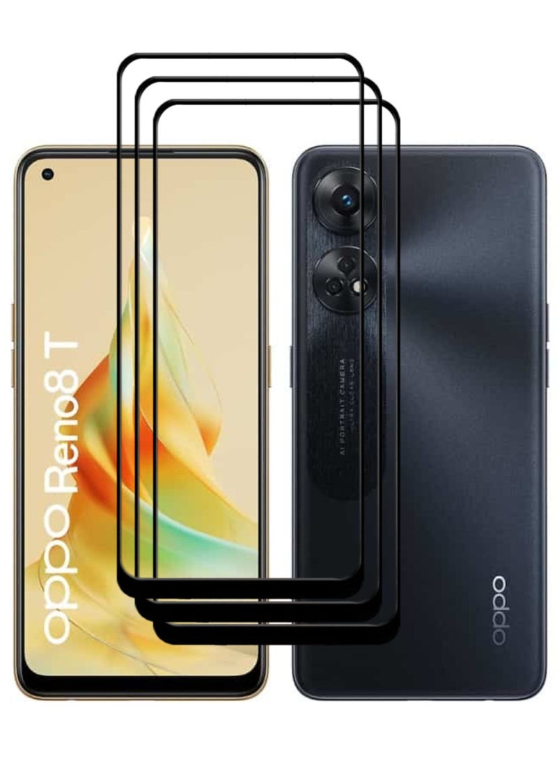 ACLIX 3 Pieces Antistatic ESD Dustproof Premium Quality High Definition Tempered Glass Screen Protector Designed For Oppo Reno8 T - Image 1