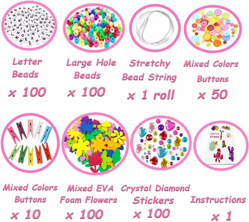 1400Pcs Children's Educational Toys DIY Handmade Hairball Top Material Pack Set (Purple Box) - Image 4