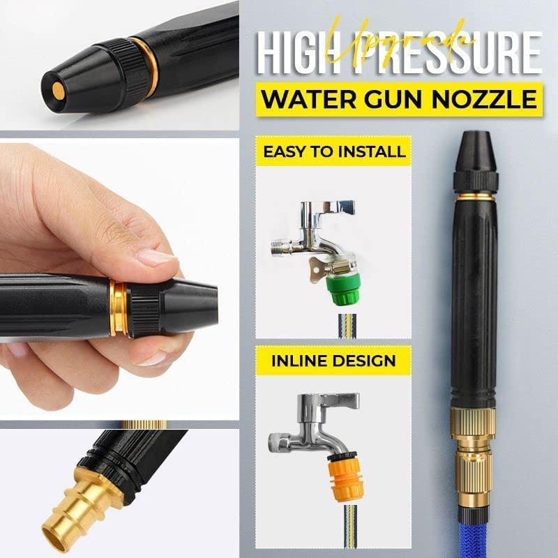 KBZONE Portable High Pressure Washing Water Gun,Direct Spray Gun, New Direct Spray Car Wash Water Gun, Car Wash Garden Watering Tool,Black High Pressure Nozzle - Image 4