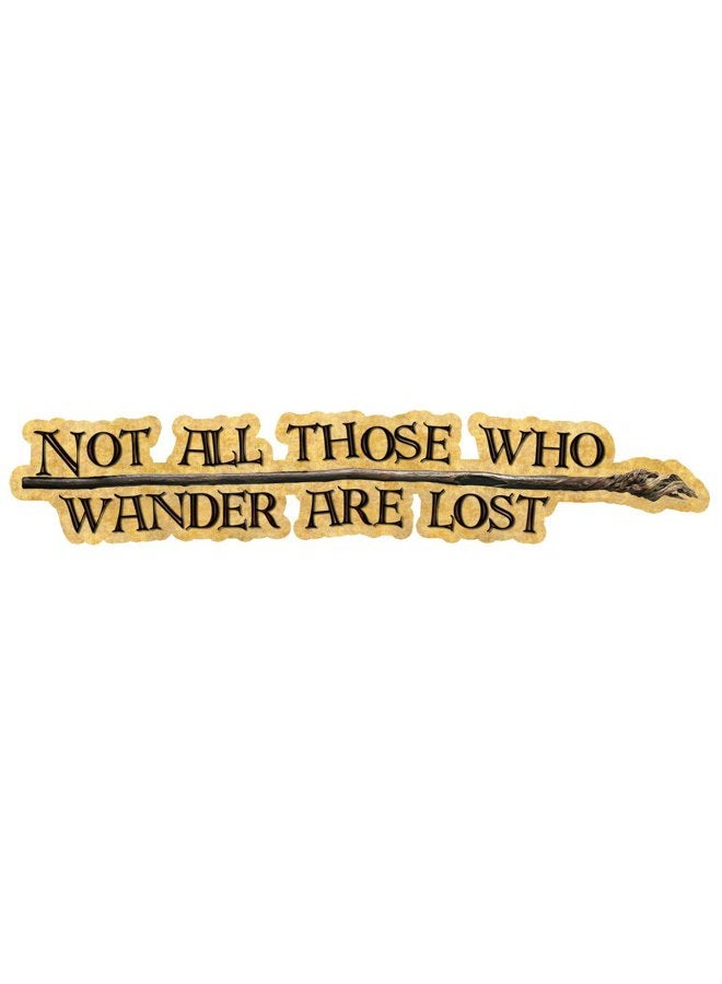 LOTR Not All Those Who Wander are Lost Compass Window Laptop Car Sticker 8"