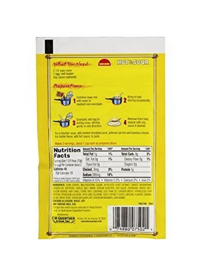 صن بيرد عبوات مزيج الحساء الحار والحامض من Sunbird - وصفة الحساء الآسيوي - 1.34 أونصة لكل عبوة (عبوة من 4 قطع) - Image 2