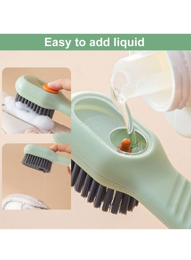 Oasisgalore 2 in 1 Multifunction Shoe Cleaning Brush Laundry Brush with Soap Dispenser for Household Use (Green) - Image 4