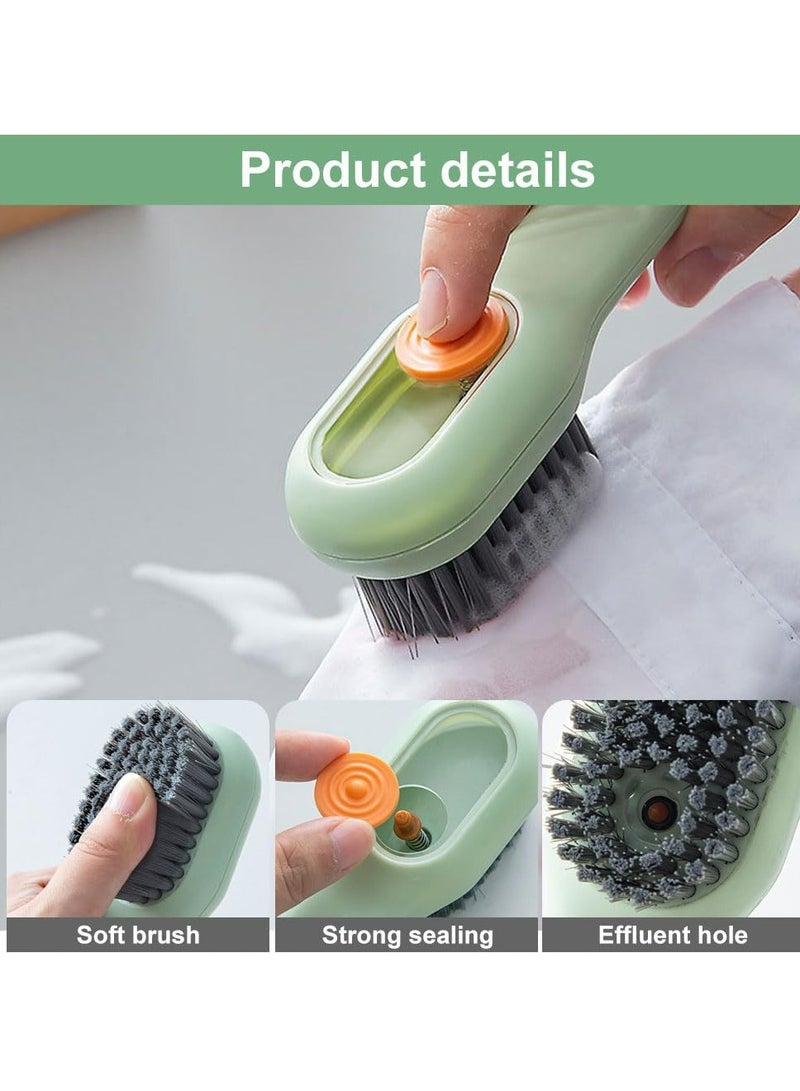Oasisgalore 2 in 1 Multifunction Shoe Cleaning Brush Laundry Brush with Soap Dispenser for Household Use (Green) - Image 3