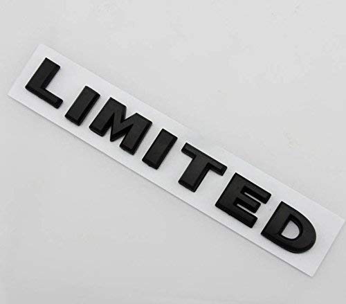 Automaze Metal 3D Car Logo Letter Sticker, Limited Emblem Badge, 1.57 x 3.93 x 3.93 Inches, Black - Image 1