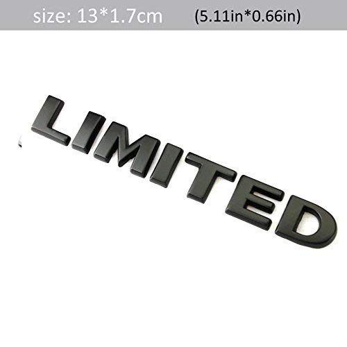 Automaze Metal 3D Car Logo Letter Sticker, Limited Emblem Badge, 1.57 x 3.93 x 3.93 Inches, Black - Image 2