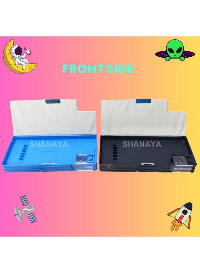 SHANAYA Multipurpose Dual Sided Squishy Space Theme Magnetic Pencil Box with Sharpeners for Kids Boys Girls School Return Gifts Stationery Items (Random Color) - Image 4