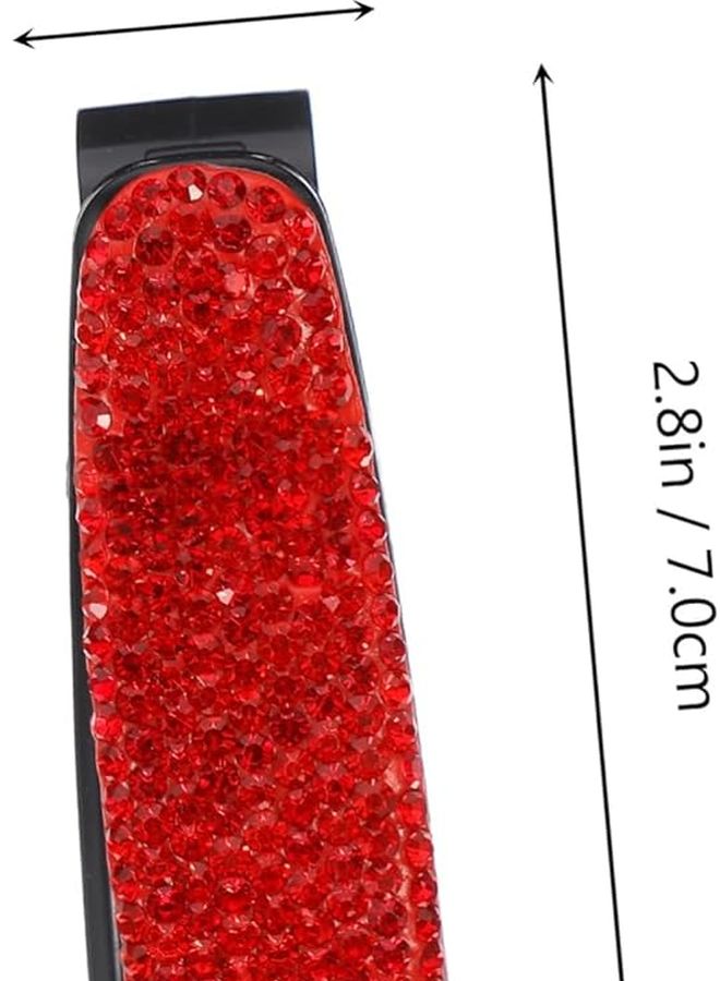 Rhinestone Sunglass Visor Clip Portable Car Glasses Holder Organizer Durable Design - Image 3