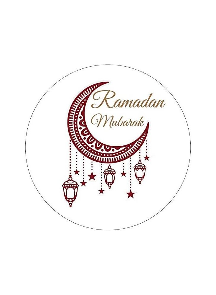 Generic Ramadan Mubarak Stickers |Ideal for Gift Wrapping | Ramadan Stickers for Gift Bag | Ramadan Envelope | Ramadan goody bags | Ramadan gift tag | Happy Ramadan Vinyl Sticker (Mixed|108) (Design 2)