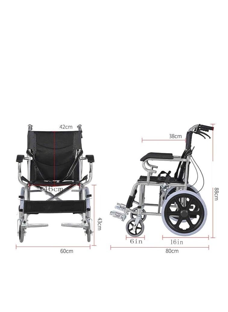 Cool Baby Wheelchair Foldable Lightweight For Elderly Disabled With Handbrakes  - Image 3