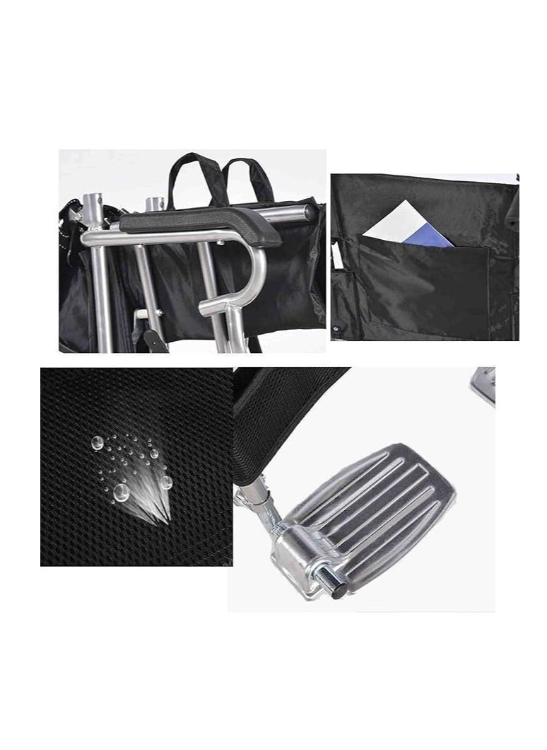 Cool Baby Wheelchair Foldable Lightweight For Elderly Disabled With Handbrakes  - Image 4