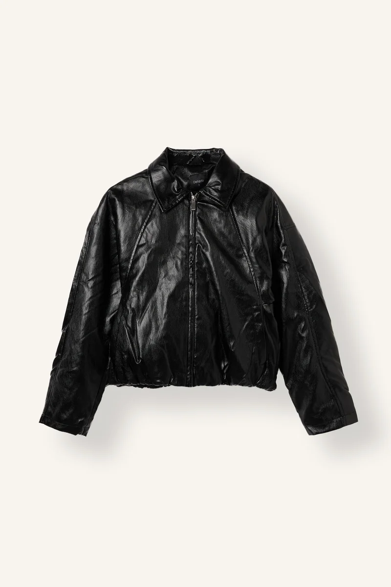 Defacto  Balloon Fit Faux Leather Jacket for Women | Best Price UAE