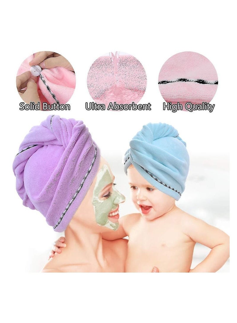 SOSEKO 3 Pack Hair Towel Wrap Microfiber Quick Drying Hair Towels - Image 3