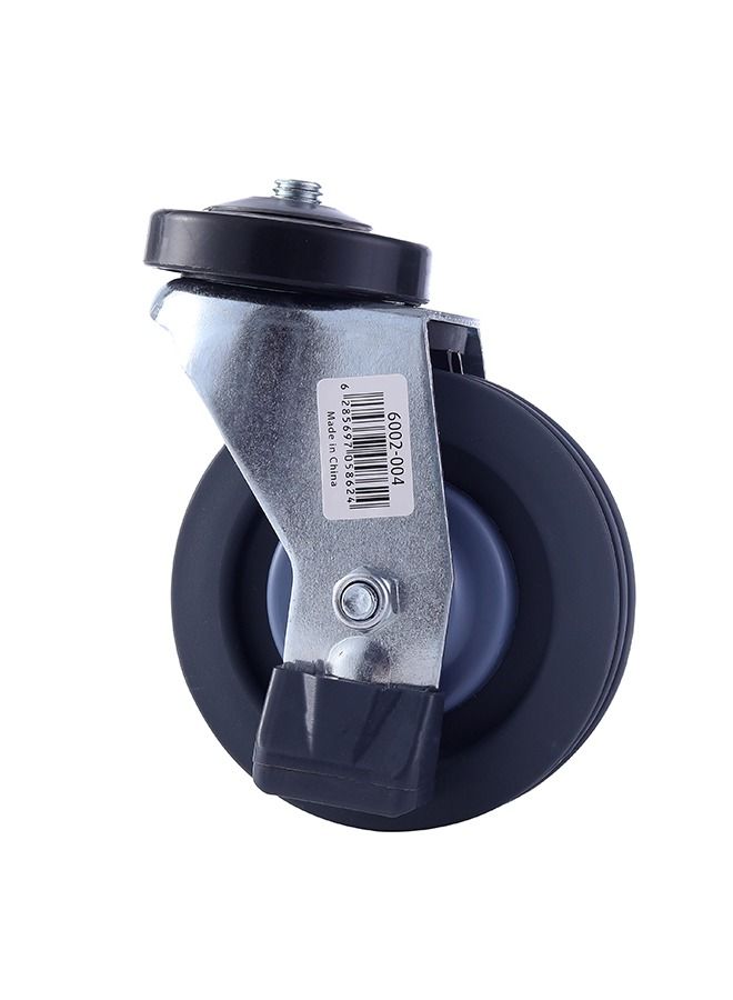 BMB tools Shopping Trolley Light Duty Caster - 4 Inch PU Swivel Wheel with M12 Threaded Stem, Ball Bearing, Non-Marking, Smooth Rolling and Durable Construction - Ideal for Carts, Display Stands, and Light Transport Use - Image 1