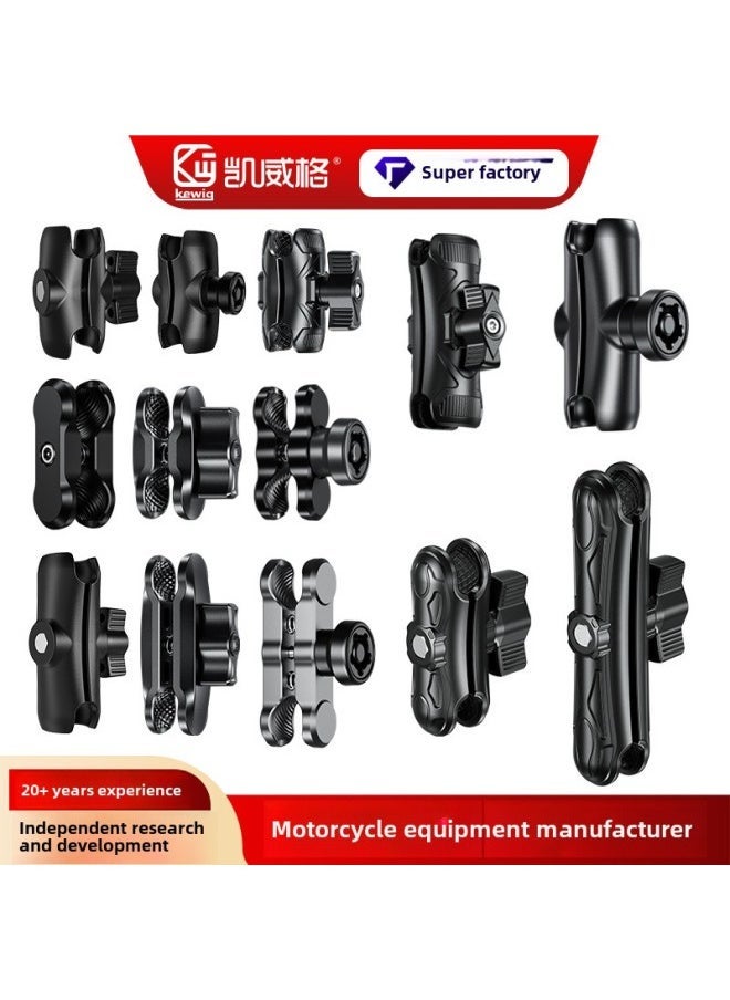 Kewig Kewig Mobile Phone Bracket Connection Clamp Arm Sports Camera Connection Fit One Inch Ball Connecting Bar Accessories-Colour:J101 (9cm Basic Metal Clamp Arm) - Image 2