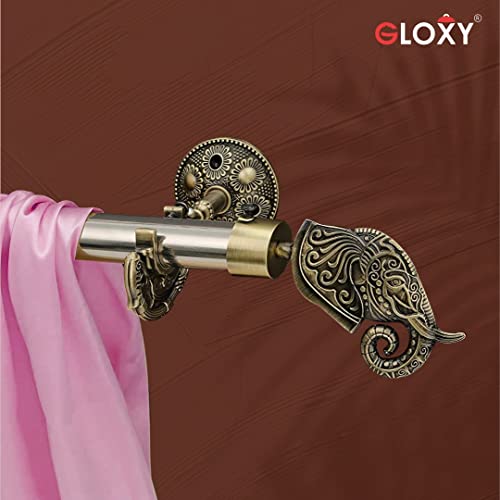 GLOXY ENTERPRISE Aluminium Antique Finish Curtain Brackets Parda Holder/Curtain Holders and 1 Inch Rod Support Fittings (Pair of 2) - Image 2