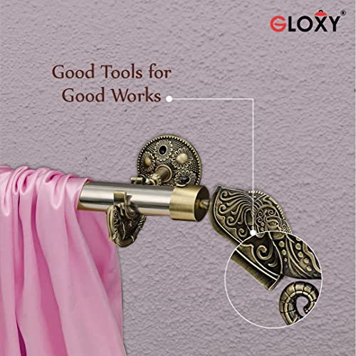 GLOXY ENTERPRISE Aluminium Antique Finish Curtain Brackets Parda Holder/Curtain Holders and 1 Inch Rod Support Fittings (Pair of 2) - Image 3