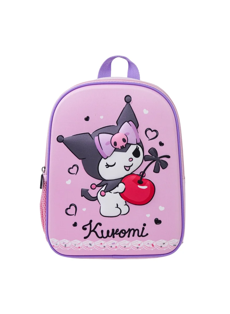 Sanrio Sanrio Kuromi EVA Toddler Backpack 12 Inch | Lightweight Kids School Backpack | Cute Character Bag | Preschool & Kindergarten Travel Backpack for Girls | Water Resistant  | Girls School Bag