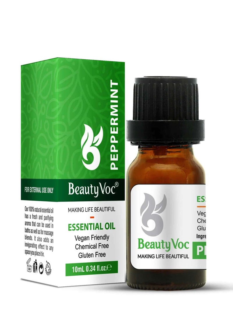 BEAUTY VOC Pure Peppermint Oil Extracted from Peppermint Leaves with Menthol and Antioxidants a Natural Boost for Skin, Hair and Senses, 10ml  - Image 2