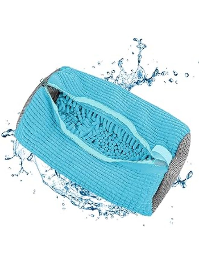 Shoes Clean Reusable and Durable Zipper Shoe Washing Bag Blue - Image 2