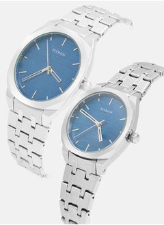 Fitron Fitron Quartz Analog Silver Couple Set Watch For Men and Women  - Image 2