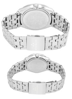 Fitron Fitron Quartz Analog Silver Couple Set Watch For Men and Women  - Image 3