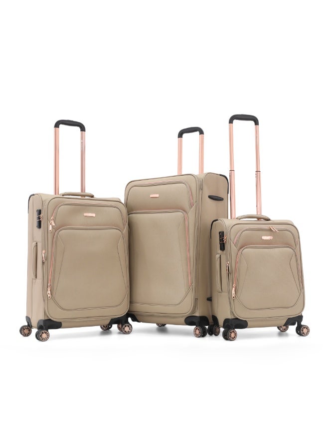 Sonada 3-Piece Softside Luggage Set with 360° Spinner Wheels - Lightweight Trolley Suitcases (20" Carry-On, 24", 28") - Image 1