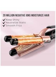 Piccasio Curling Wand Set, 5-IN-1 Hair Curler Iron, Professional Curling Wand Set, Instant Heat Up Hair Curler with 5 Interchangeable Ceramic Barrels (9-32mm), with Heat Protective Glove & 2 Clips  - Image 3