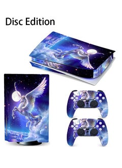 Sony PS5 Disc Edition Console and Controller Accessories Cover Skins Controller Skin Gift Skins for PS5 Vinyl Decal Cover for Playstation 5 Controller Console Full Set PS5 Unicorn Multicolour