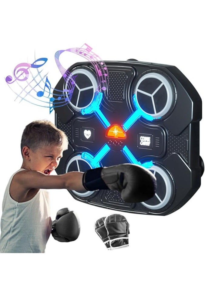 Zoom Plus - Upgrade Smart Music Boxing Machine, Bluetooth Electronic Boxing Machine Wall Mounted with Boxing Glove,Boxing Machine with Smart Display Screen Suitable for Parent-Child Training. - Image 1