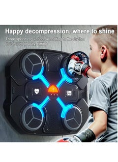 Zoom Plus Upgrade Smart Music Boxing Machine, Bluetooth Electronic Boxing Machine Wall Mounted with Boxing Glove,Boxing Machine with Smart Display Screen Suitable for Parent-Child Training.  - Image 2