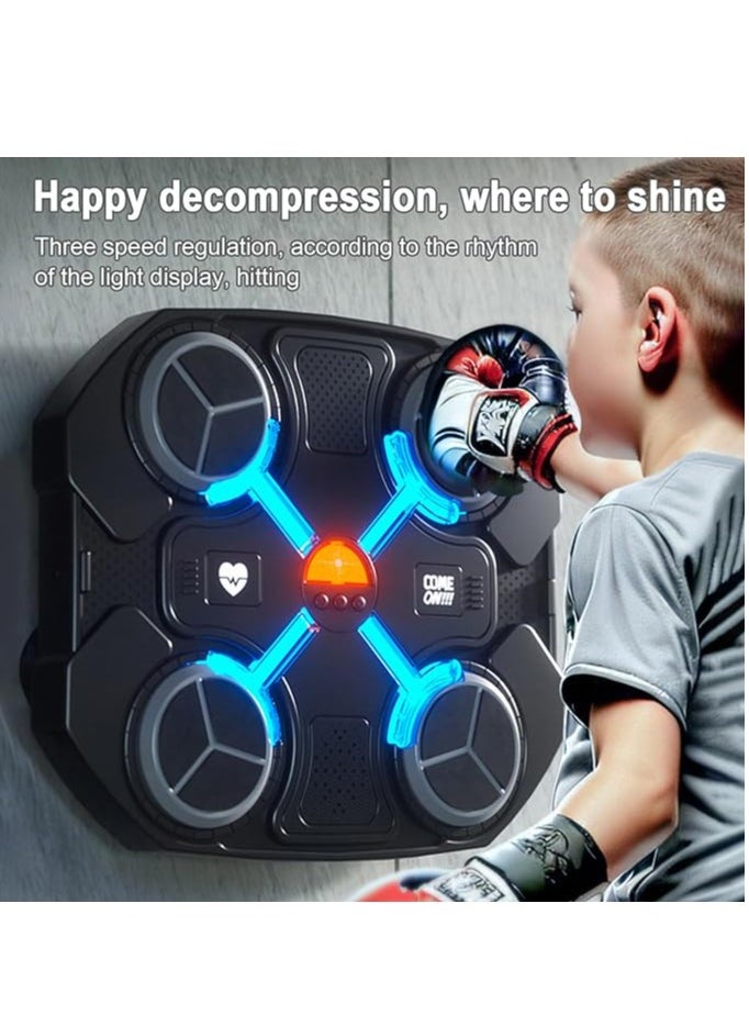 Zoom Plus - Upgrade Smart Music Boxing Machine, Bluetooth Electronic Boxing Machine Wall Mounted with Boxing Glove,Boxing Machine with Smart Display Screen Suitable for Parent-Child Training. - Image 1