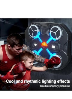 Zoom Plus Upgrade Smart Music Boxing Machine, Bluetooth Electronic Boxing Machine Wall Mounted with Boxing Glove,Boxing Machine with Smart Display Screen Suitable for Parent-Child Training.  - Image 5
