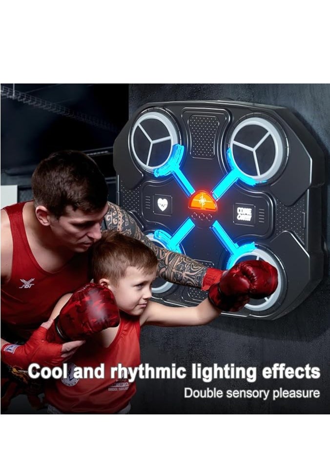 Zoom Plus - Upgrade Smart Music Boxing Machine, Bluetooth Electronic Boxing Machine Wall Mounted with Boxing Glove,Boxing Machine with Smart Display Screen Suitable for Parent-Child Training. - Image 1