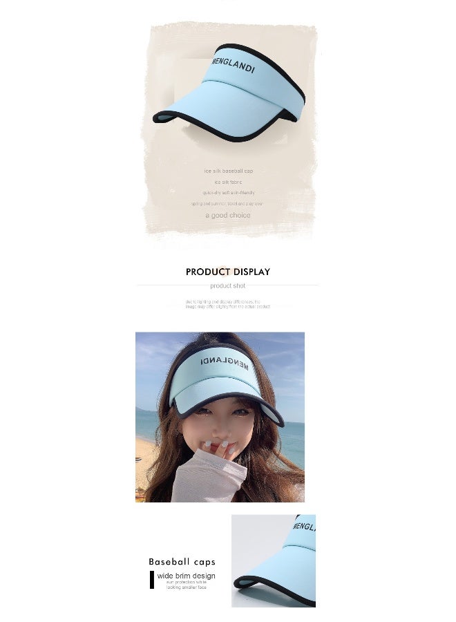 NIBEMINENT Sport Sun Visor Hats, Summer Spring Outdoor Sports Lightweight Empty Top Baseball Cap Cotton Ball Caps for Cycling Running, Tennis, Golf & All Sports - Women and Men - Image 2
