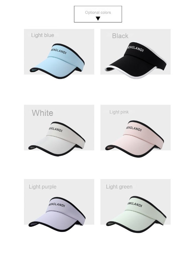 NIBEMINENT Sport Sun Visor Hats, Summer Spring Outdoor Sports Lightweight Empty Top Baseball Cap Cotton Ball Caps for Cycling Running, Tennis, Golf & All Sports - Women and Men - Image 4