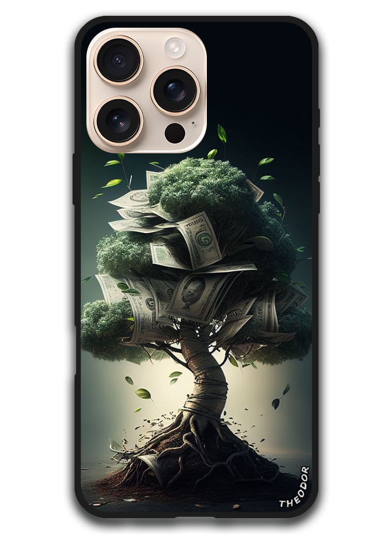 Theodor Protective Case Anti Scratch Shock Proof Bumper Cover For iPhone 16 Pro Max (6.9)-inch Money Plant - Image 1