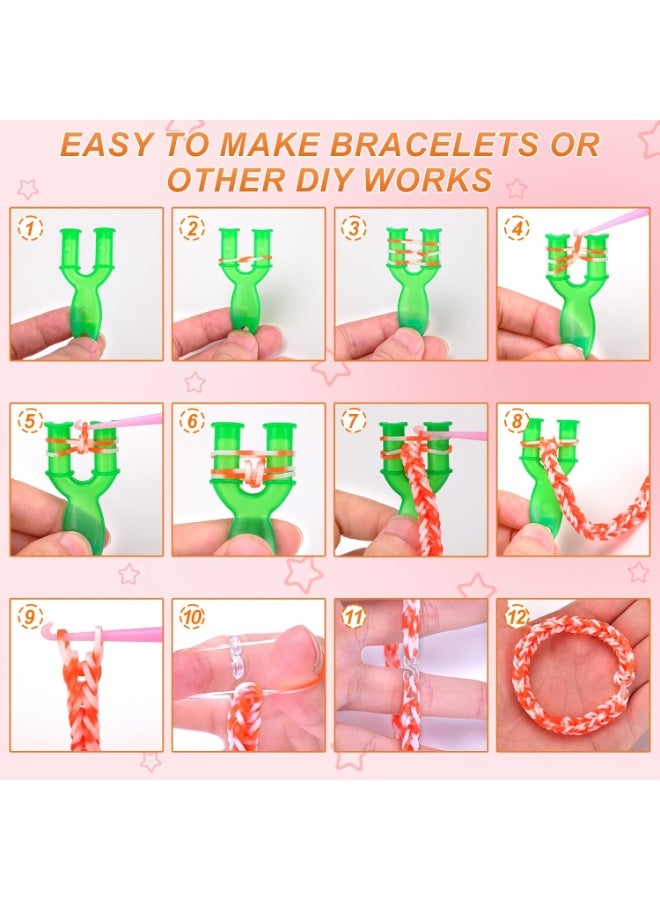 Capstro 40 Grid 2,500+ Loom Bands Kit – DIY Rubber Band Bracelet Making Set with 40 Colors, Charms, Clips, Hooks & Storage Box – Arts & Crafts Jewelry Gift for Kids Age 7–14 - Image 5